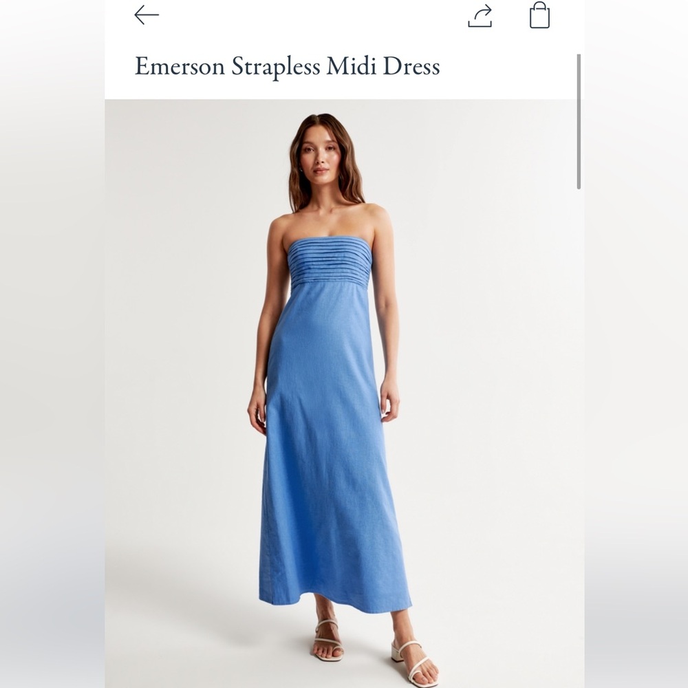 Abercrombie Emerson Strapless Midi Dress